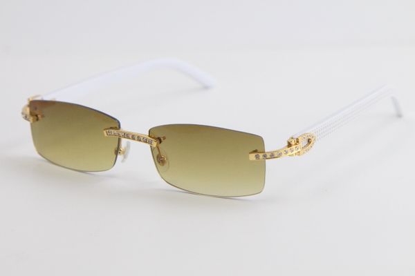 

продажа vintage металла алмазные дощатые rimless солнцезащитные очки 3524012 aviator adumbral мода высокого качества солнцезащитные очки муж, White;black