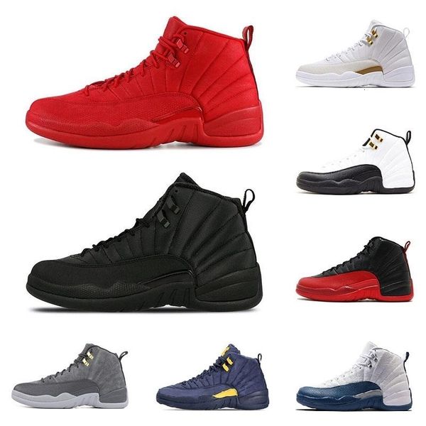 

with box 12 white ovo international flight michigan men basketball shoes 12s the master retro blue playoff grey sneakers