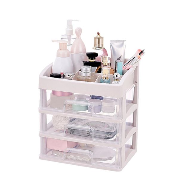 

clear pp cosmetic drawer transparent makeup box organizer 3-layer makeup storage eco-friendly deskcosmetic sundry storage