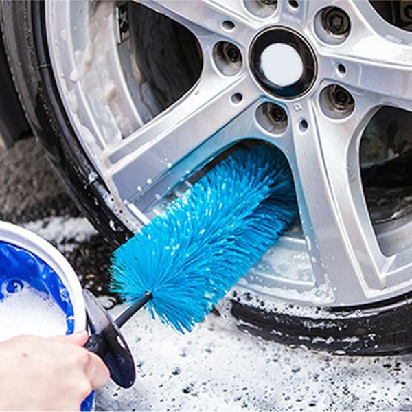 

new 1pc car washing tire rim cleaning cleaner scrub brush portable wheel brush