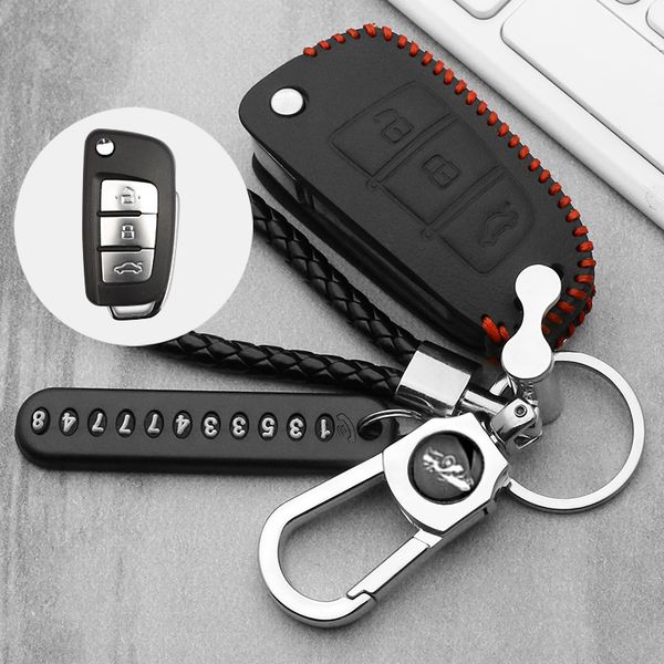 

luminous leather car key case cover car key bag for geely new gc6, remote case fold styling