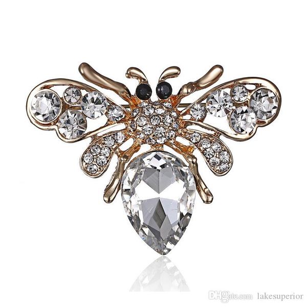 

женщины кристалл rhinestone bee брошь насекомых bee брошь костюм отворотом pin мода ювелирные изделия аксессуары подарочные fo любовь girlfr, Gray