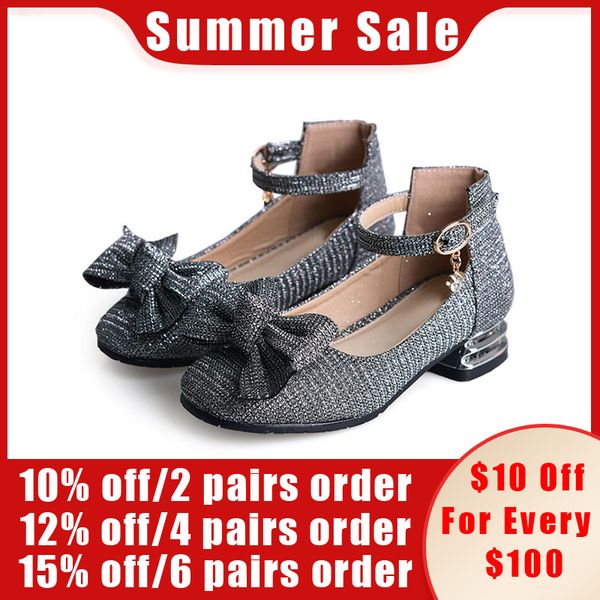

cctwins kids 2018 autumn baby girl fashion princess shoe children butterfly party heel toddler pu leather mary jane gh1729, Black;grey