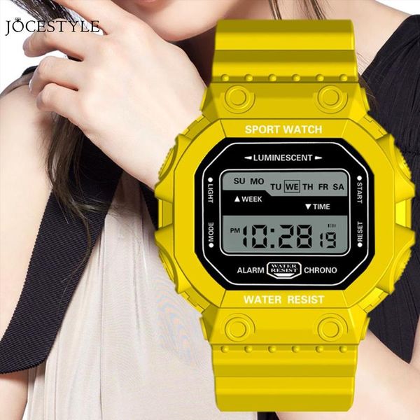 

fashion women men watches sports digital watch waterproof alarm man wrist electronic clock casual sports electronics wristwatch, Slivery;brown