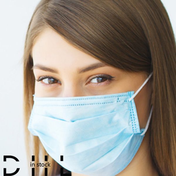 

spot disposable respirator dustproof breathable mouth and nose mask three layers of protection for boys and girls, children and adults blue