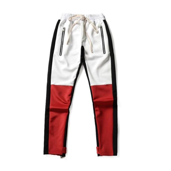 

2019 Spring And Autumn Streetwear Fog Pants Fashion Side Zipper Color Matching Trousers Men's Designer Mens Joggers Fear Of Men's Pants