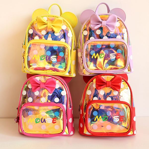 

92ort 2020 cute bow laser women's mini all-match waterproof butterfly transparent 2020 cute bow laser women's mini all-match water