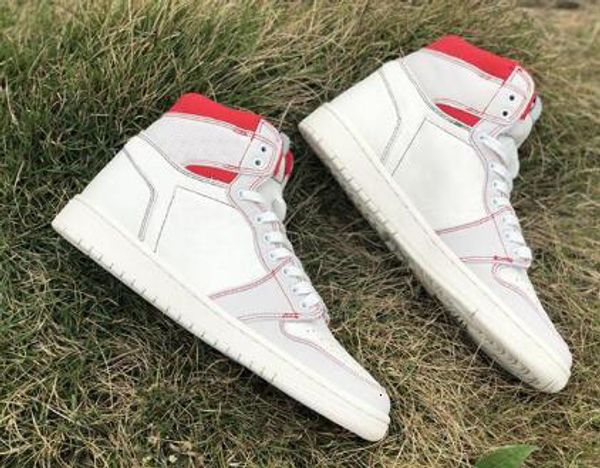 

with box 1 high og phantom basketball shoes gym red sail red sneakers 1s sports shoes men women size us5.5-13 ment