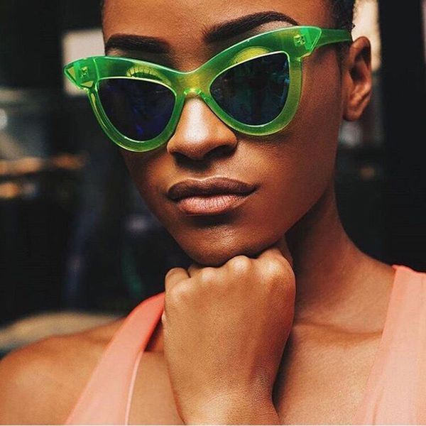 

viodream cat eye big eyebrows sunglasses feminino sun glasses for women vintage sunglasses cool glasses, White;black