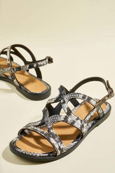 

bambi black white women 's sandals h06520714