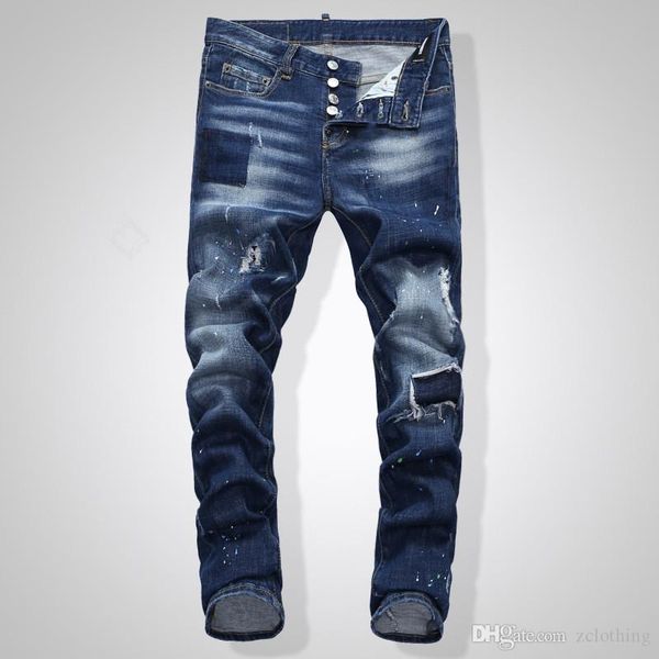 

mens designer pants new style casual skinny sweatpants mens designer jeans de designer pour hommes men s luxury denim jeans, Blue