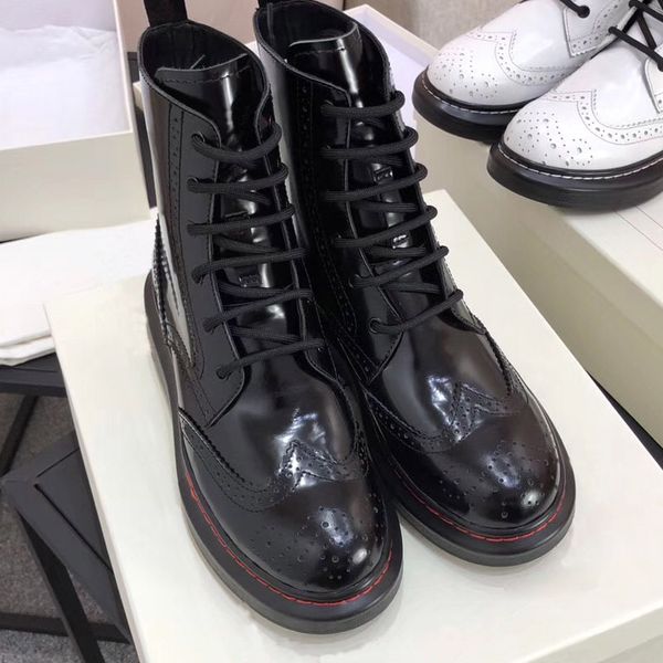 

new fashion brand leather and heavy-duty soles comfortable breathable leisure woman ma ding designer shoes, Black