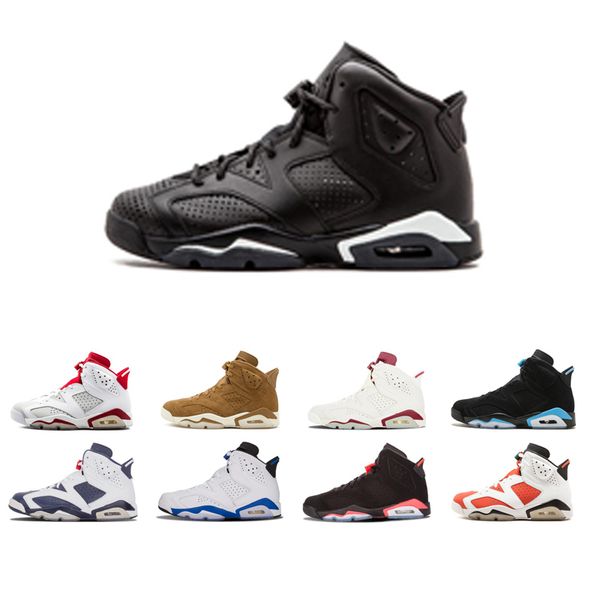 

2020 6 men women basketball shoes unc black cat hare carmine white infrared angry bull sport blue oreo olympic maroon chrome sports sneaker