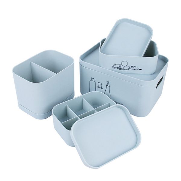 

4pcs/set makeup organizer for cosmetics storage box for jewelry storage organizer plastic box sundries container tablets