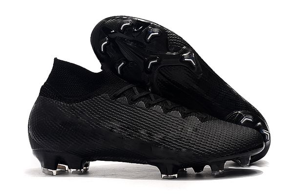 

new 2109 mens mercurial superfly vii 7 360 elite se fg cr7 ronaldo neymar njr mds dream speed mens soccer shoes football boots cleats, Black