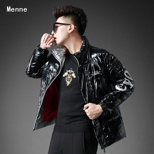 

menne winter white duck down jacket for men, Black