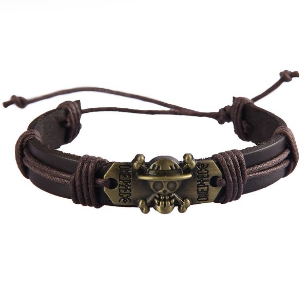 

animation bracelet jewelry original hand adjustable size alloy pirate creative bracelet european and american explosive, Golden;silver