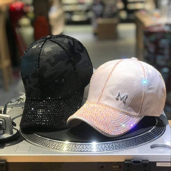

physical store hat female diamond  standard baseball baseball cap female fashion all-match cap travel sun hat, Blue;gray