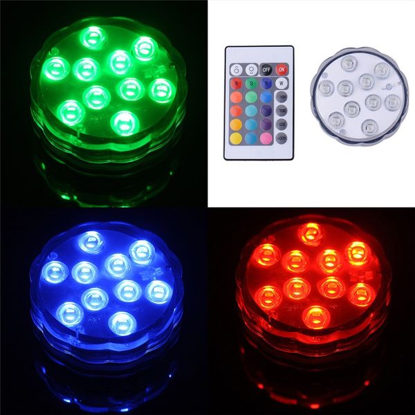 

новый пульт дистанционного управления красочный аквариум светодиодное освещение дайвинг 10 led лампа водонепроницаемый подводный электронные