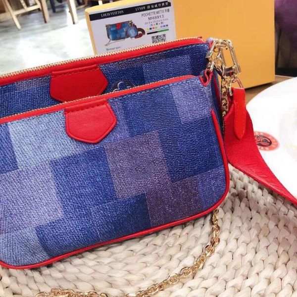 

designer-multi pochette brand bags new fashion women small shoulder bag chain crossbody luxury handbags purses 3 pcs evening bag