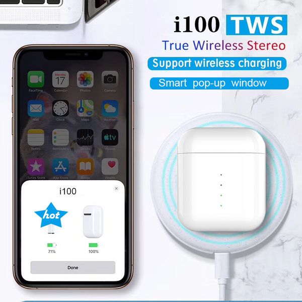 

i60 i100 tws Bluetooth наушники 5.0 стерео бас-гарнитура бинауральный вызов с всплывающим ок