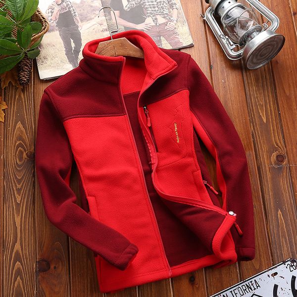 

fashion women's and men's autumn winter jacket outdoor thickening zipper fleece stand collar sport coat, Blue;black