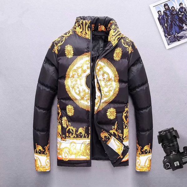 

2019 new luxury winter jacket mens goose white duck down jacket casual brand down jacket warm thick coats plus size m-3xl, Black