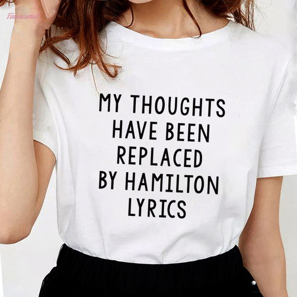 

new summer fashion im like alexander hamilton female t shirt harajuku letter printed soft cotton white women