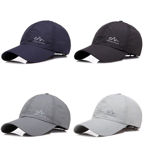 

visors breathable men baseball cap sun hat peaked headdress fishing perforated hats summer, Blue;gray