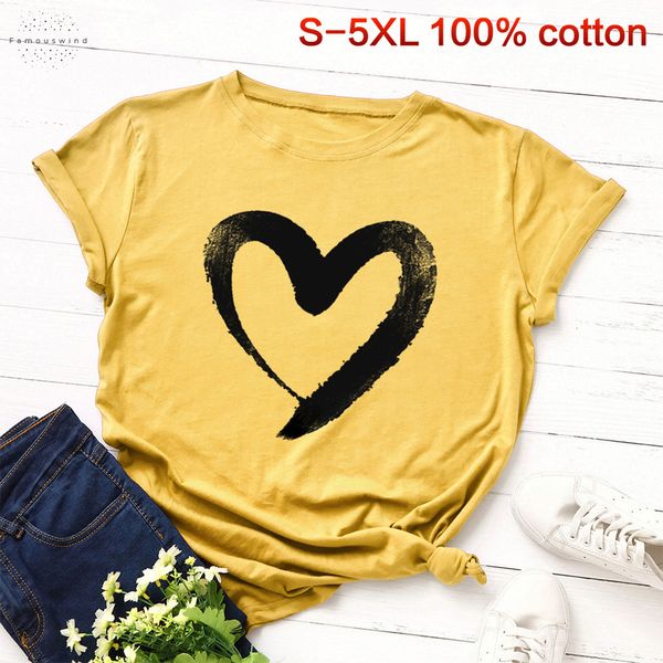 

oversized 5xl cotton t shirt women 100% cotton summer round neck short sleeve lover hearted t shirt harajuku wdc2488, White
