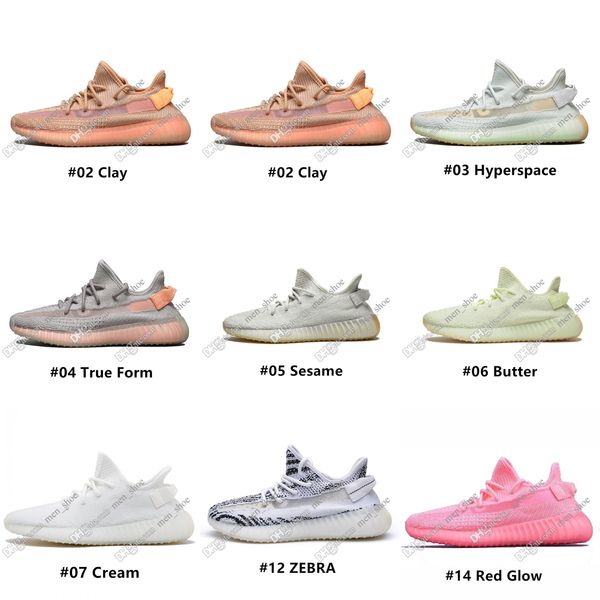 

Boys KanyeWest Clay350 V2 Static Reflective GID Glow In The Dark Mens Running Shoes Hyperspace True Form Women Men Sports Designer Sneakers