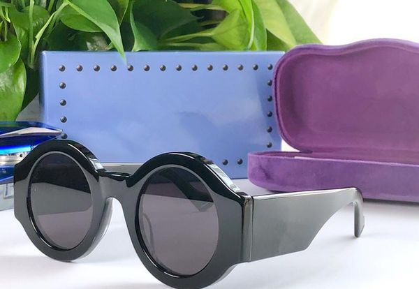 

popular new selling designer sunglasses for women men 0629 round plate full framework fashion lady generous style uv400 lens, White;black