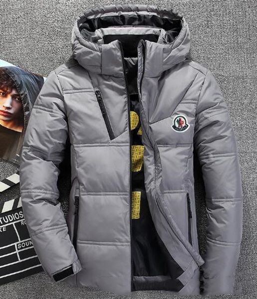 

wholesale- 2020 fashion brand clothing men winter parka fur collar hooded big eyes coat thick warm cotton-padded jacket overcoat plus, Black