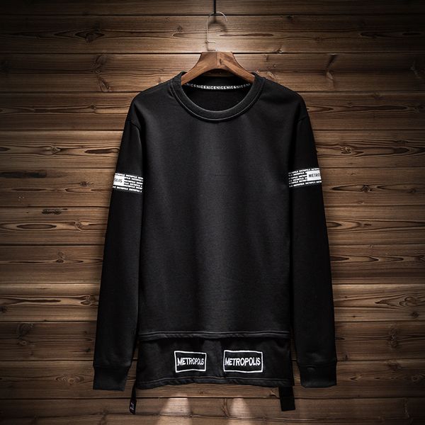 

новый дизайнер толстовки для мужчин толстовка весна осень мужская верхняя одежда с длинным рукавом молодежные топы пальто одежда m-3xl, Black