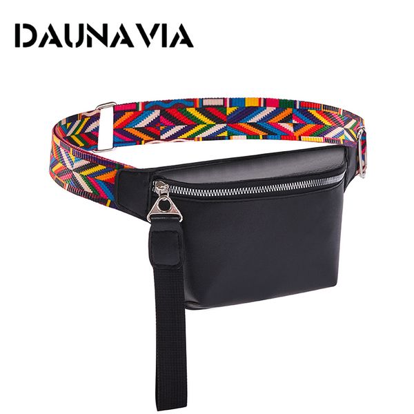 

waist bag for women pu leather fanny pack fashion bohemian belt bag women phone pouch casual black chest bags girls shoulder