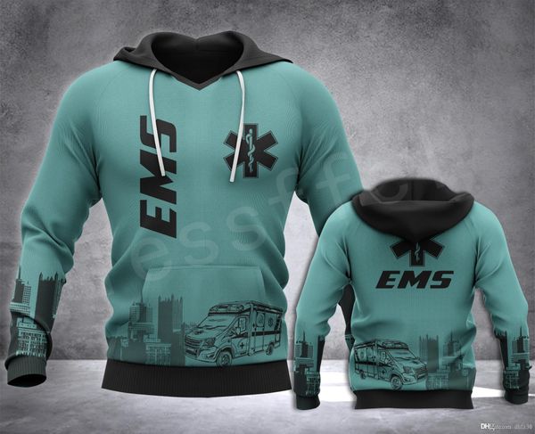 

tessffel emergency medical technician emt ems paramedic newfashion pullover 3dprint sweatshirt/hoodies/zipper/jacket s-16 t200424, Black