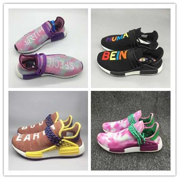 

еловек гонки лед кѬоовки мђжин женин pharrell williams hu runner желй еѬнй белй, Black