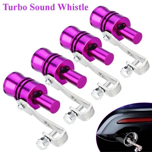 

s/m/l/xl purple motorbike car exhaust fake turbo whistle pipe sound muffler blow off valve bov universal simulator whistler