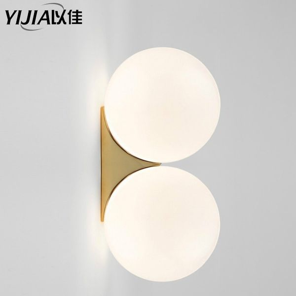 

nordic wall light retro modern style glass ball wall+lamps loft wall lamp head lamp bedside kitchen dining room g4 led