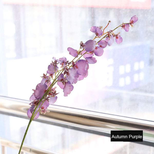 

10 pcs/lot simulation 4 fork color dance orchid fake flowers wall for home living room decoration wedding decoration flower arrangement