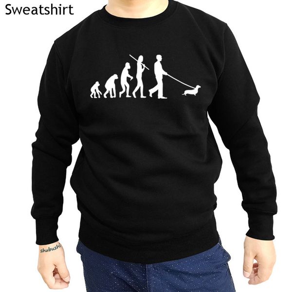 

cotton style autumn hoodies evolution dachshund brand men winter sweatshirt hoody drop shipping, Black