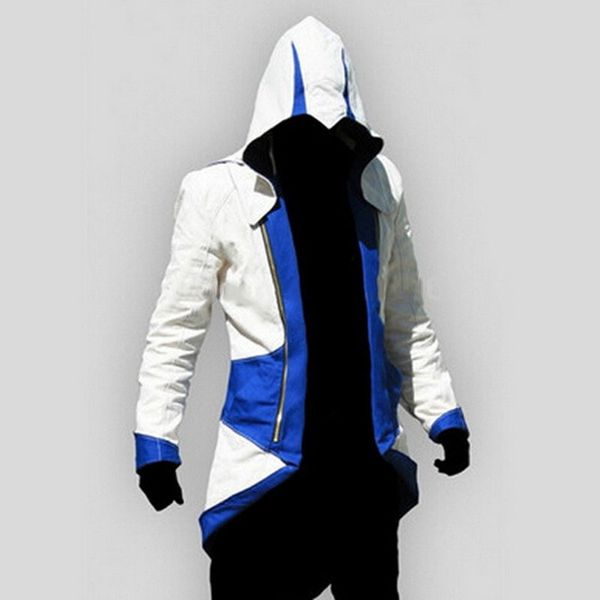 

assassins creed 3 iii conner kenway hoodie jacket aassassins creed costume connor cosplay novelty sweatshirt hoody jacket men, Black