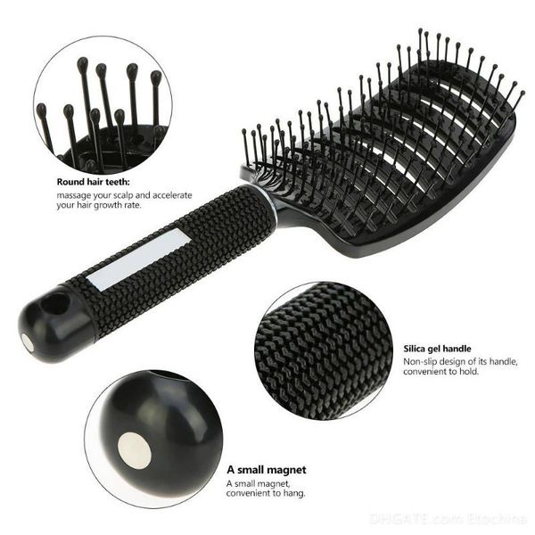 Pro Hair Scalp Massage Comb Fast Drying Hair Straight Barber