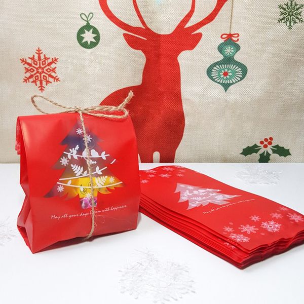 

20pcs christmas tree gift box bags christmas decorations for home candy bags box navidad plastic kerst xmas 20*10*7cm