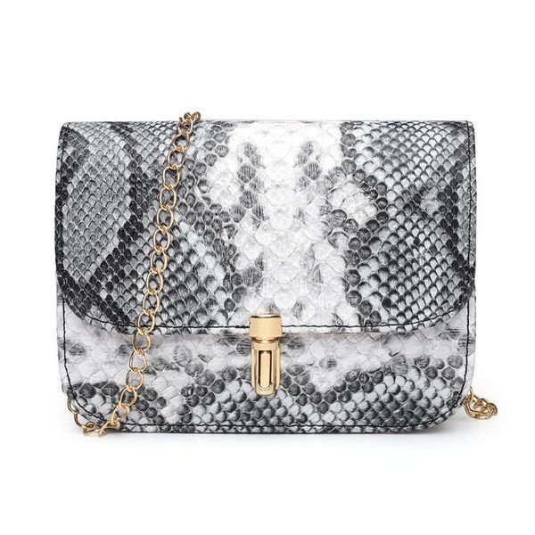 

women serpentine messenger bag printing tote hasp handbag casual wild small square shoulder travel lock crossbody bag