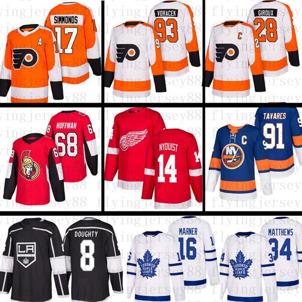 

Philadelphia Flyers 17 Wayne Simmonds 28 Claude Giroux 53 Shayne Gostisbehere Jakub Voracek 16 Mitch Marner Hockey Jerseys