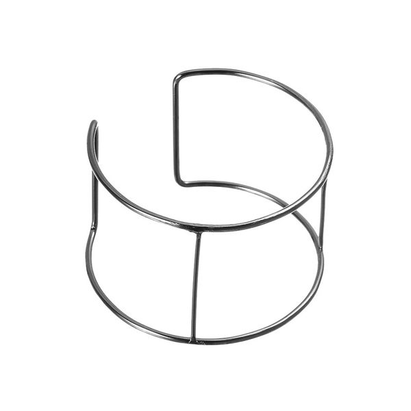 

dc 6pcs/lot diameter 6.5cm blank cuff bracelet bangle base gold/silver color bangles settings for diy jewelry findings, Black