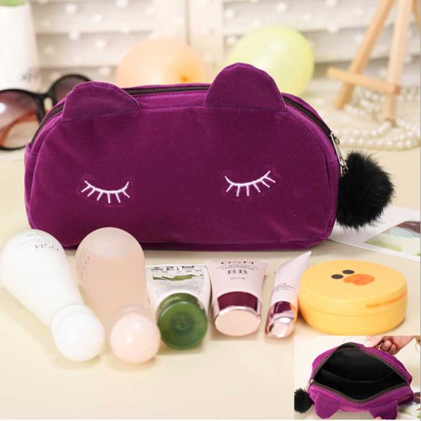 

plush cat pencil cases for girls kawaii cat pen bag stationery pouch kids gift school office supply estuche pencil bags