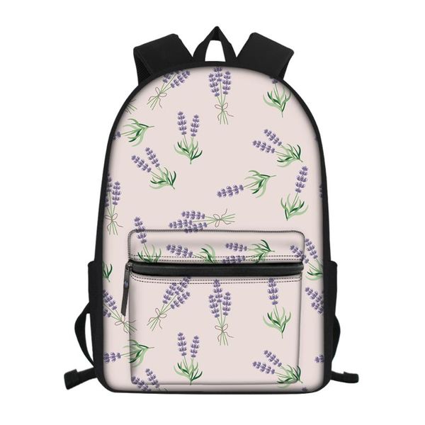 

thikin beauty lavender flower backpack teenager daypacks children schoolbags for kids book bag boys girls primary backpacks