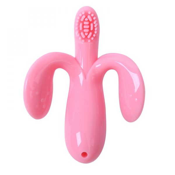 

silicone toothbrush and environmentally safe baby teether teething ring kids silicone teether children chewing